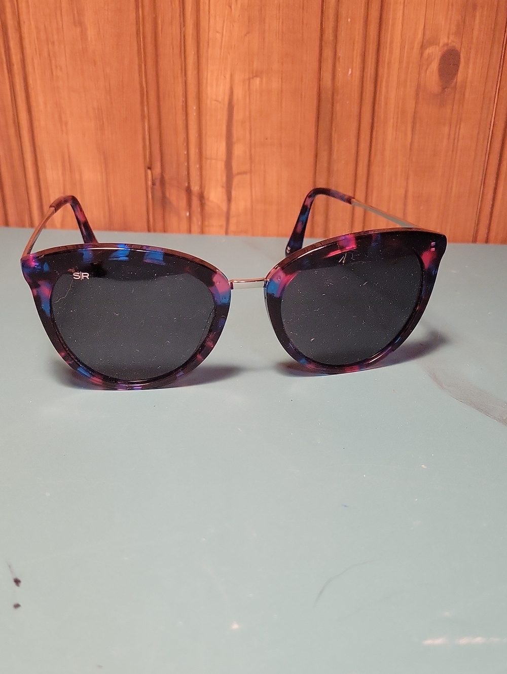 Shady Rays Cat-Eye Tortoise Sunglasses - Purple/Blue Accent
